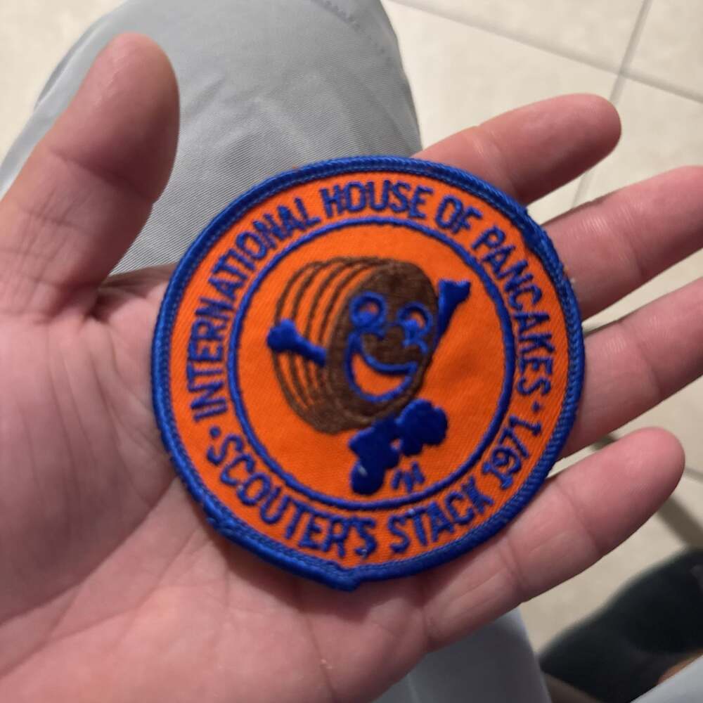 Vintage 1971 International House of Pancakes "Scouter's Stack" Patch IHOP